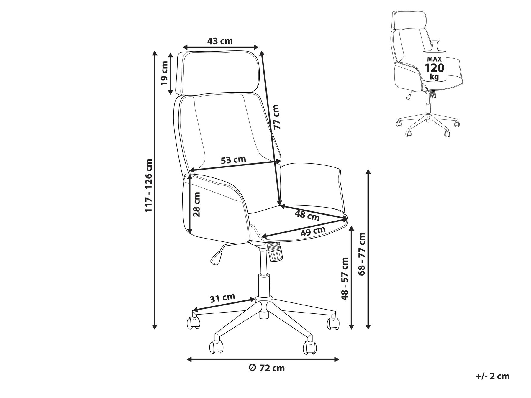 Office Chair PILOT Velvet Light Beige_1024655