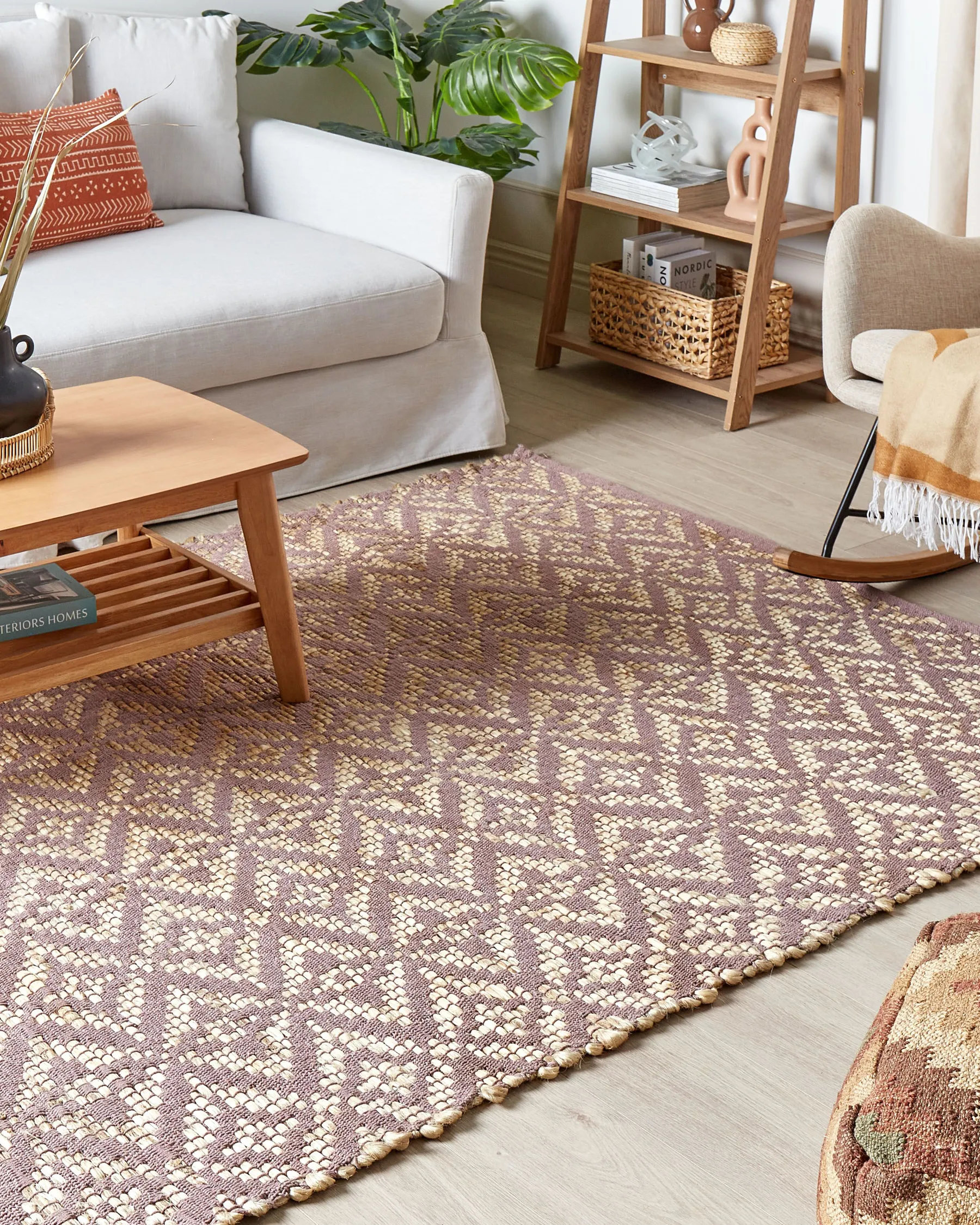 Rug GERZE Pink 160 x 230 cm Cotton_853518