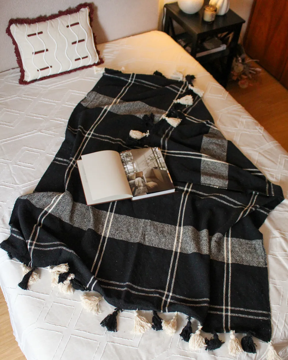 Blanket KULAC Cotton 130 x 170 cm Black_1051300