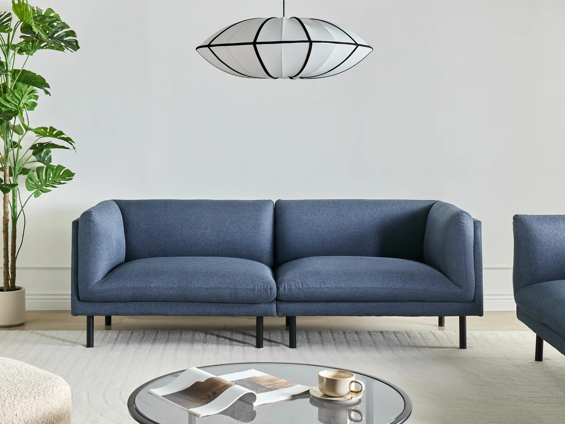 Soffa 3-sits VORGOD Mörkblå_996595