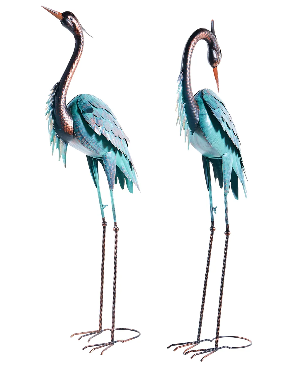 Set of 2 Garden Figurines MALOLOS Heron Blue