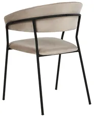 Set of 2 Dining Chairs MARIPOSA Velvet Taupe_871955