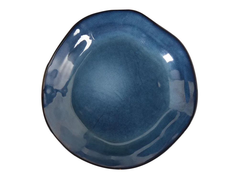 Set of 16 Dinnerware HAWTHORN Stoneware Blue_957381