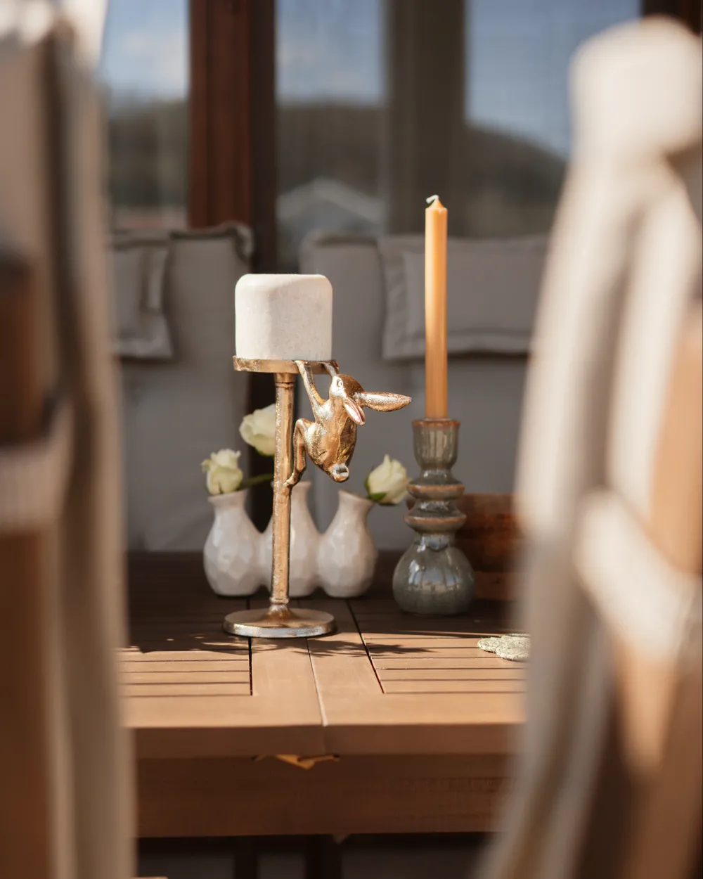 Candle Holder KOSOR 25 cm Metal Gold_1074537