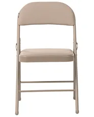 Set of 4 Folding Chairs SHASTA Metal Beige_1039660