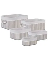 Set med 5 korgar TALPE Bambu Grå_849964