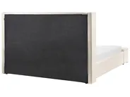 Säng med förvaringsbänk NOYERS Sammet Off-White 180 x 200 cm_1036688