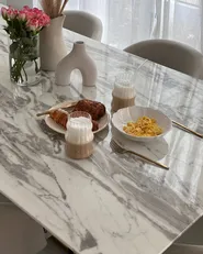Dining Table CALCIO White Marble 200 cm 100 cm_1023975