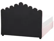 Ottoman Bed VINCENNES Velvet Pastel Pink 160 x 200 cm (EU King Size)_837335