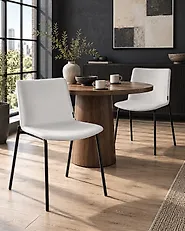 Set med 2 matstolar ESBON Ljusgrå_1185317