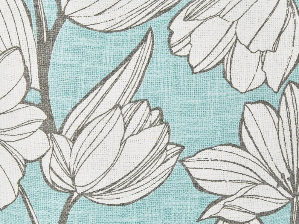 Set of 2 Decorative Cushions CYANOTIS 45 x 45 cm Cotton Light Blue Floral Pattern_892746