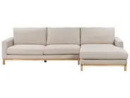 Corner Sofa 4 Seater SIGGARD Fabric Light Beige Left Hand_944891
