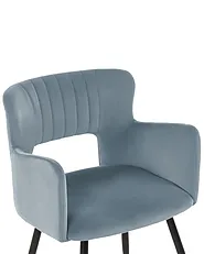 Set of 2 Dining Chairs SANILAC Velvet Light Blue_847119