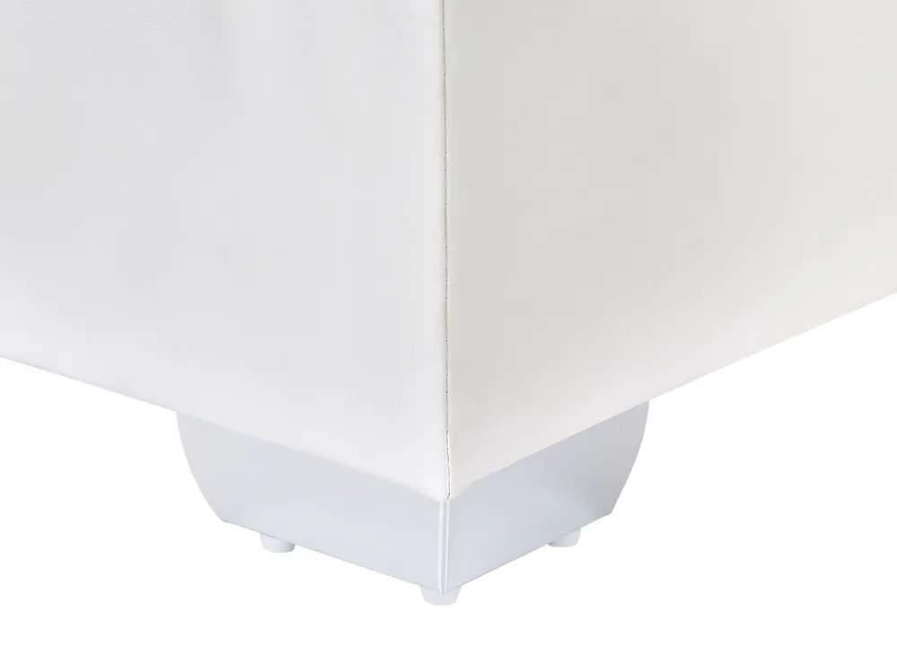 Divan Bed Faux Leather PRESIDENT 160 x 200 cm (EU King Size) White_35865