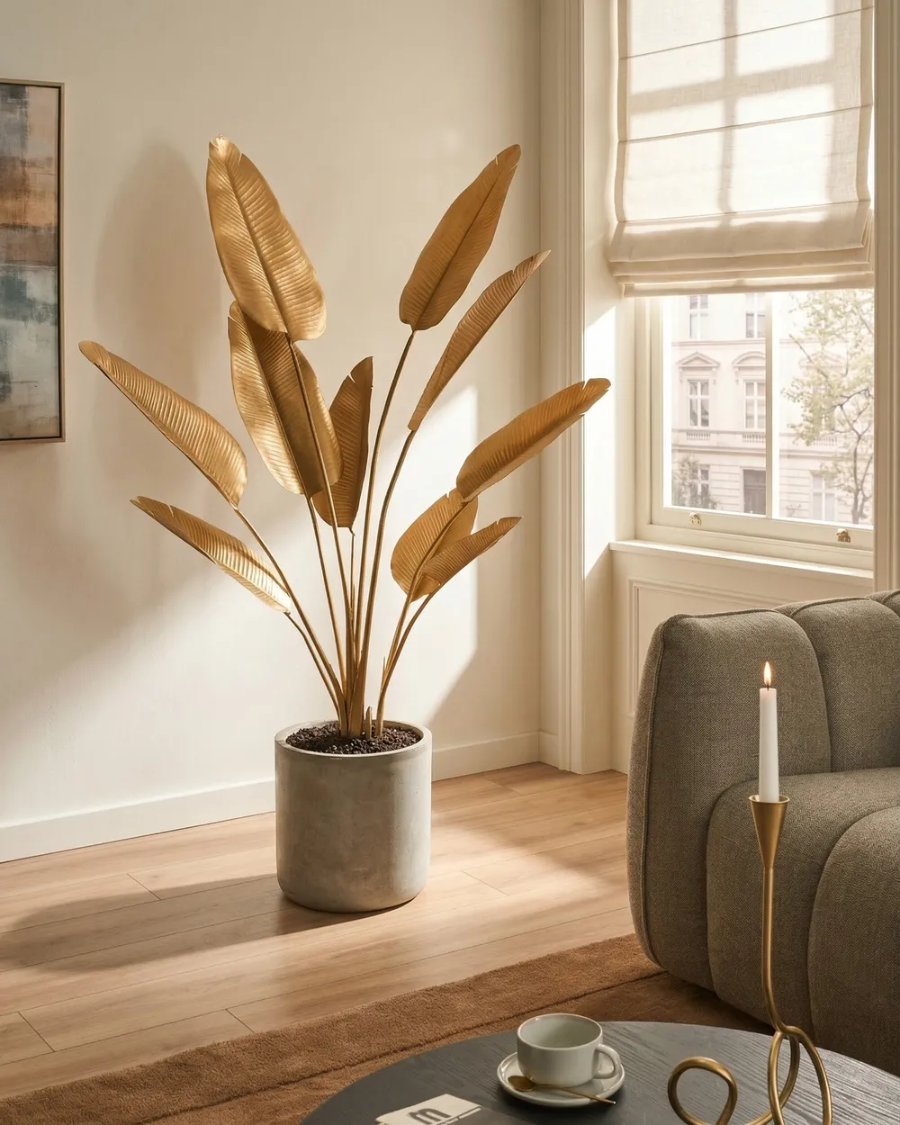 Artificial Plant BANANA TREE 162 cm Gold