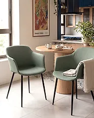 Set med 2 matstolar ELIM Mörkgrön_1174653