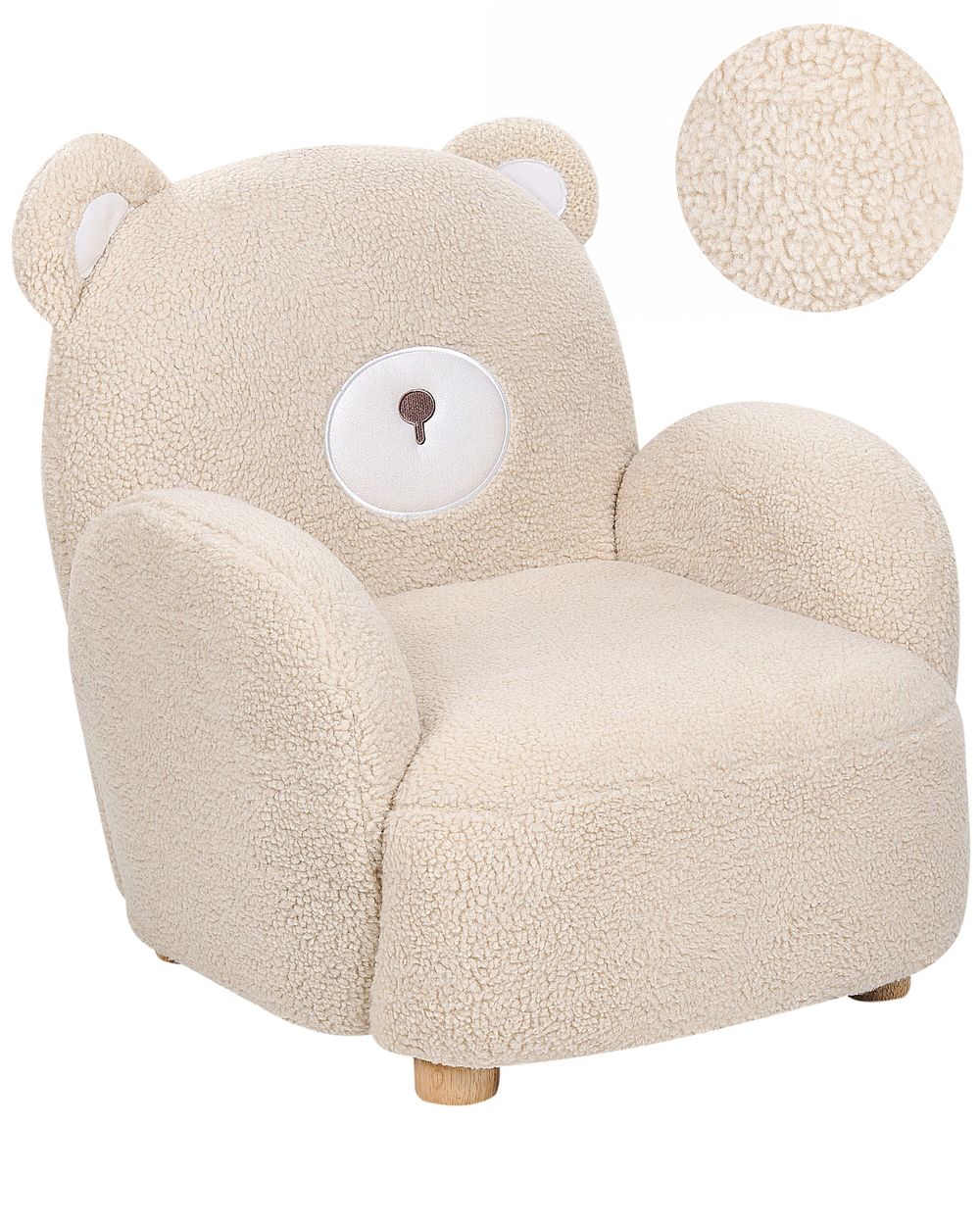 Lenestol til barn Bamse BOO Bouclé Beige