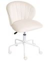 Desk Chair CHEERFUL Velvet Off-White