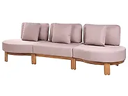Garden Sofa 3 Seater ARZELLO Acacia Wood Light Brown_1163929