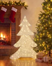 Outdoor Decoration LED EDASJON 95 cm Christmas Tree White_1146468