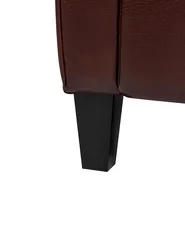 Recliner Chair ROYSTON with Footrest Faux Leather Dark Brown_710298