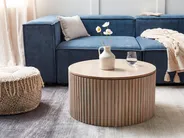 Coffee Table KIRKWOOD with Storage Mango Wood Light Brown_906686