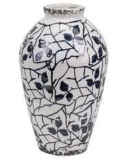 Blomvas MALLIA 22 cm Stengods Vit_810740