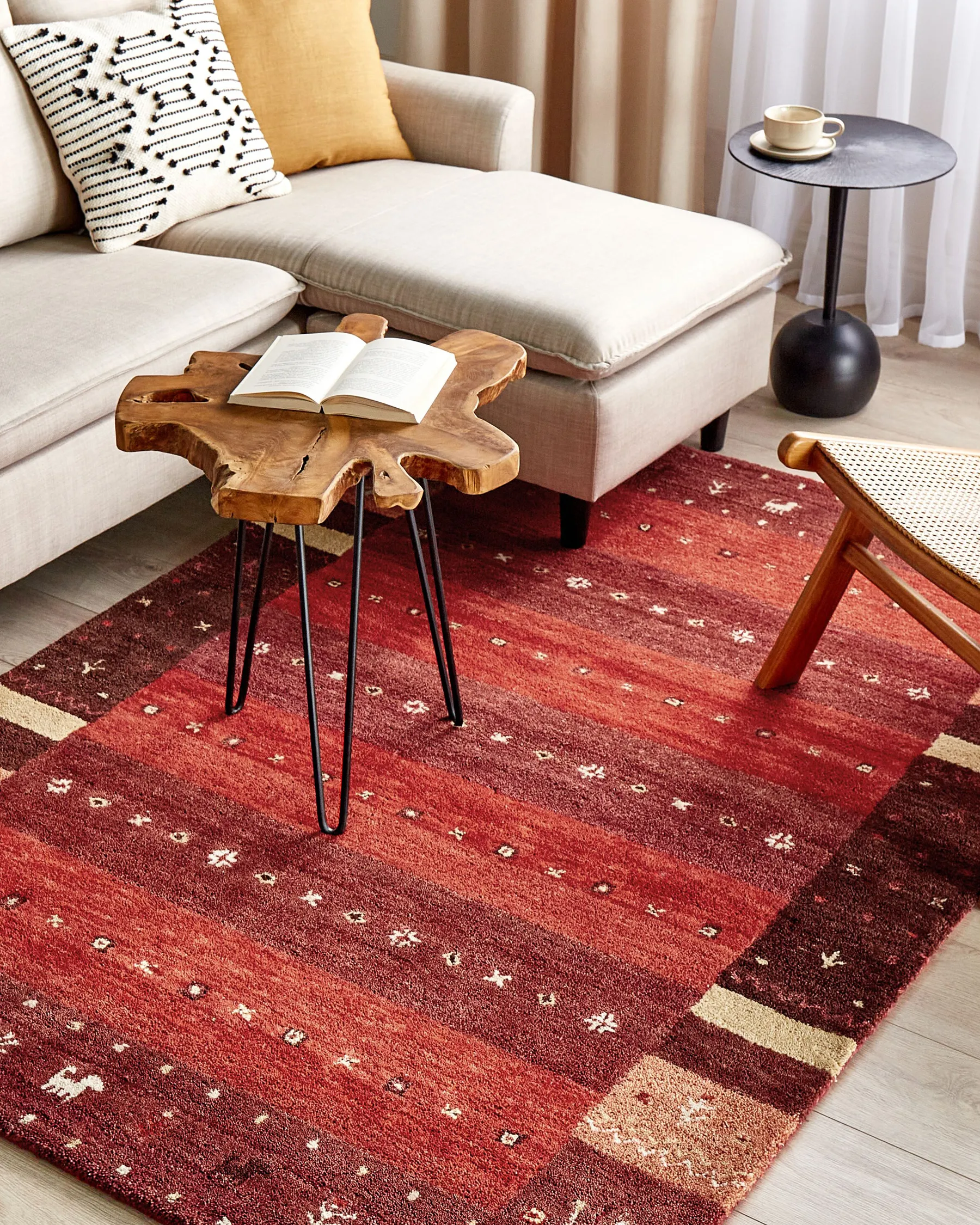Rug SINANLI Multicolour 140 x 200 cm Gabbeh Wool_855906