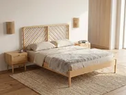 Bed Pine Wood SEPHOS 160 x 200 cm (EU King Size) Light Brown_1079468