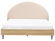 Säng med lamellram Bouclé MILLAY 180 x 200 cm Beige_971553