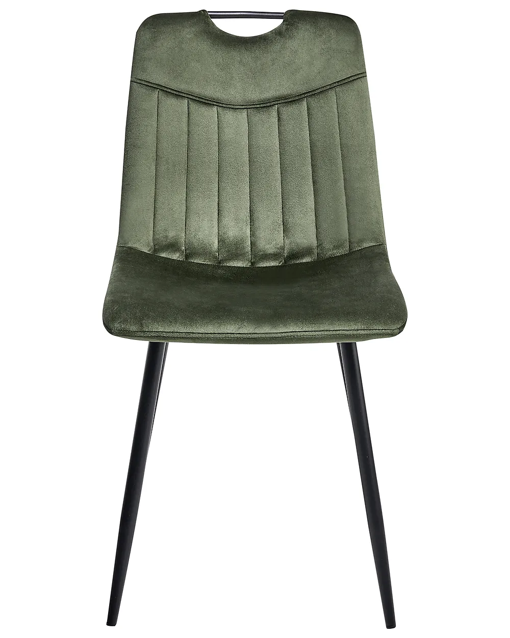 Set med 4 matstolar ARGYLE Sammet Mörkgrön_1174273