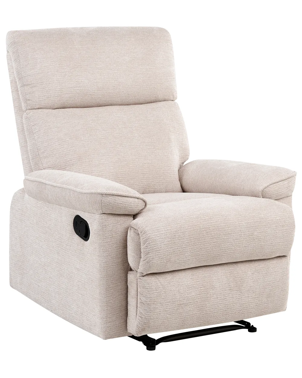 Recliner Chair EVERTON with Footrest Fabric Beige_963720