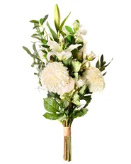 Konstgjord blomsterbukett PARREIRA 67 cm Vit_1028384