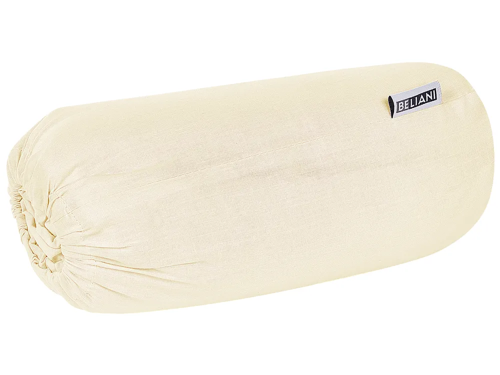 Fitted Sheet JANBU 160 x 200 cm Cotton Yellow_845258