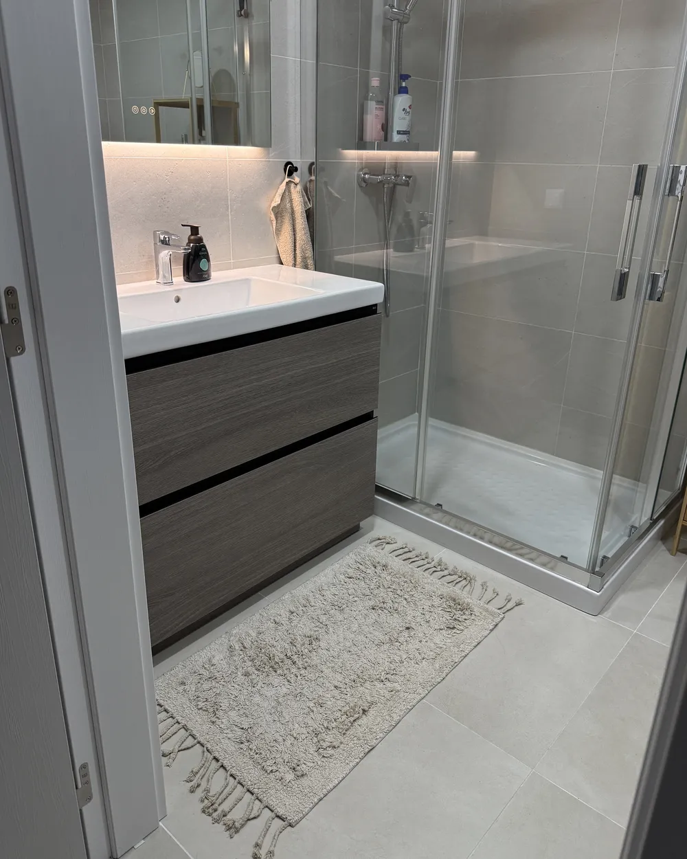 Badrumsmatta OLTAN Beige 50 x 80 cm Bomull_937971
