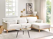 Corner Sofa SIMOS Boucle White Left Hand_1185167