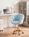 Desk Chair ANNABELLE Boucle Light Blue