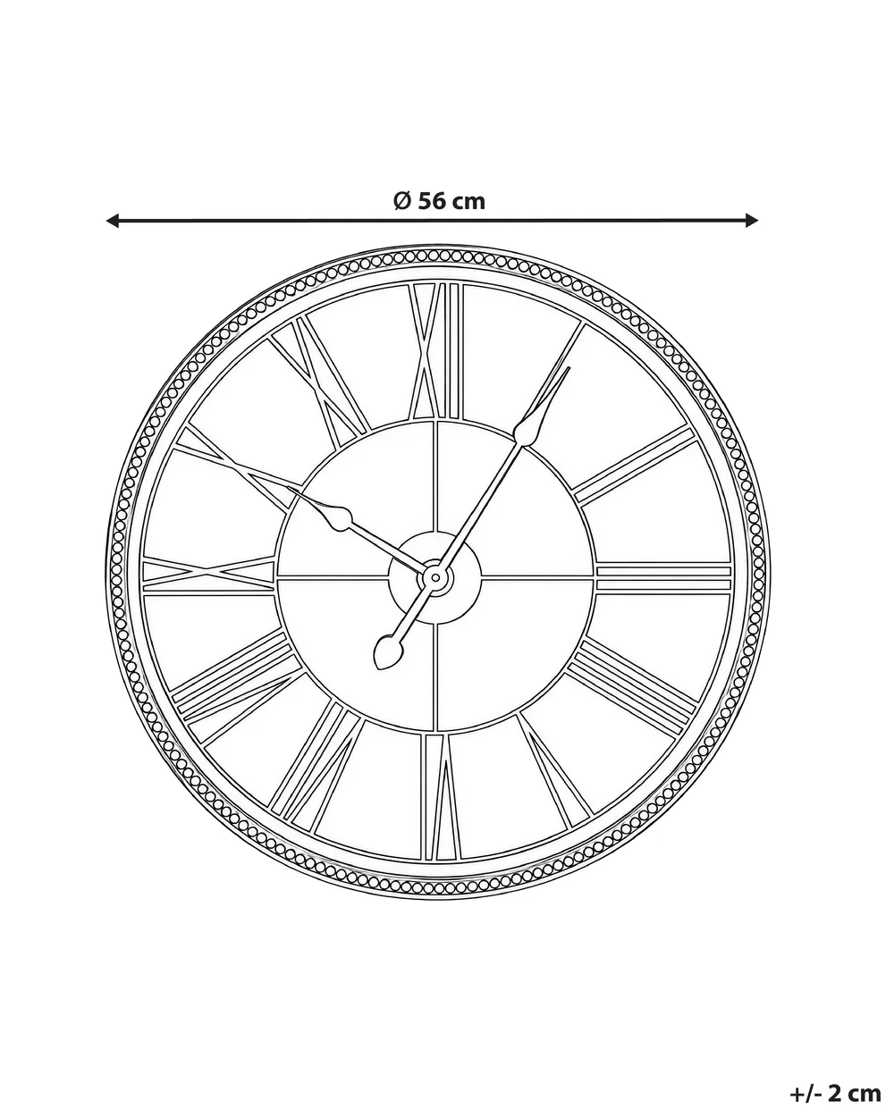 Veggklokke CAMPREMY 56 cm Gull_1149377