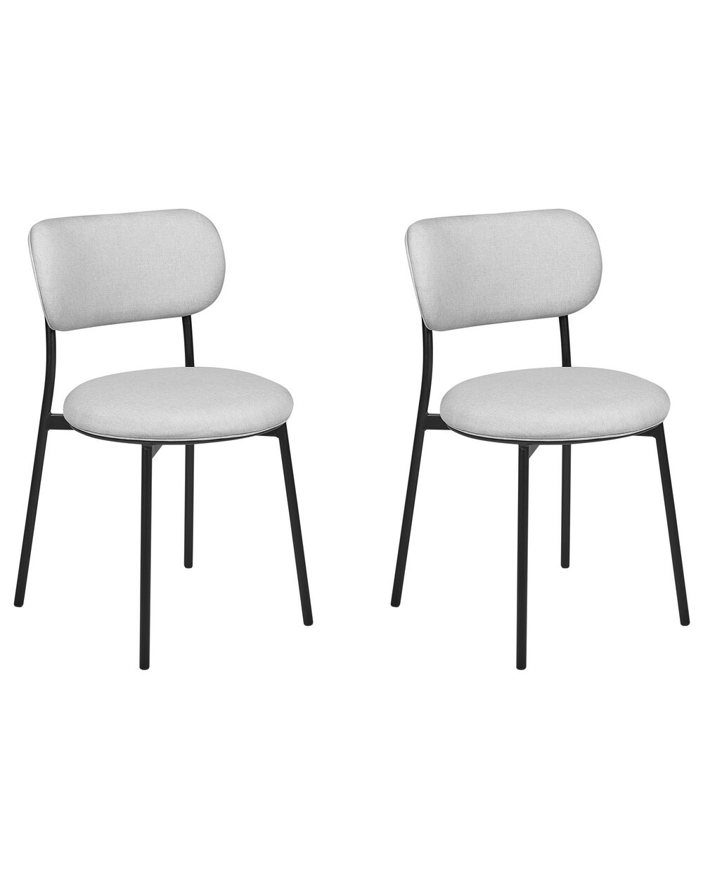 Set of 2 Dining Chairs CASEY Light Grey