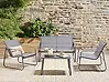 Garden Lounge Set with Table 4 Seater BARREA Metal Grey