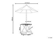 Bistro Table MOLISE 85 cm 85 cm Bamboo Light Brown_839878