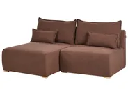Modular Corner Sofa NERBO Boucle Brown Right Hand_1034377