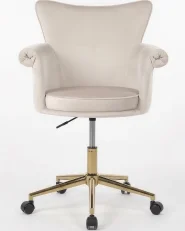 Desk Chair VELENCIA Velvet Beige_1176786