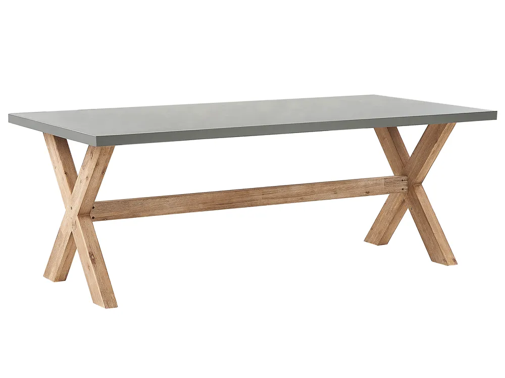Garden Dining Set 4 Seater MAROS/OLBIA with Cushions Concrete Light Brown_824714