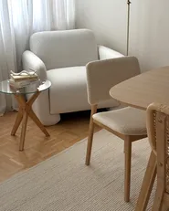 Ruokatuolisetti 2 kpl BLANE Buklee Vaaleanruskea/valkoinen_1023807
