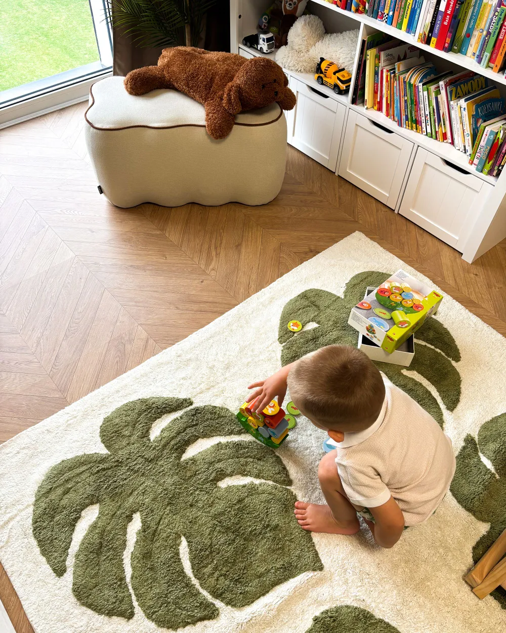 Barnmatta BOTANIST Beige 140 x 200 cm Bomull_1167930
