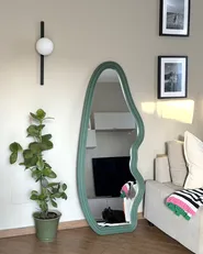 Wall Mirror ROCLES 68 cm 160 cm Dark Green_1159192