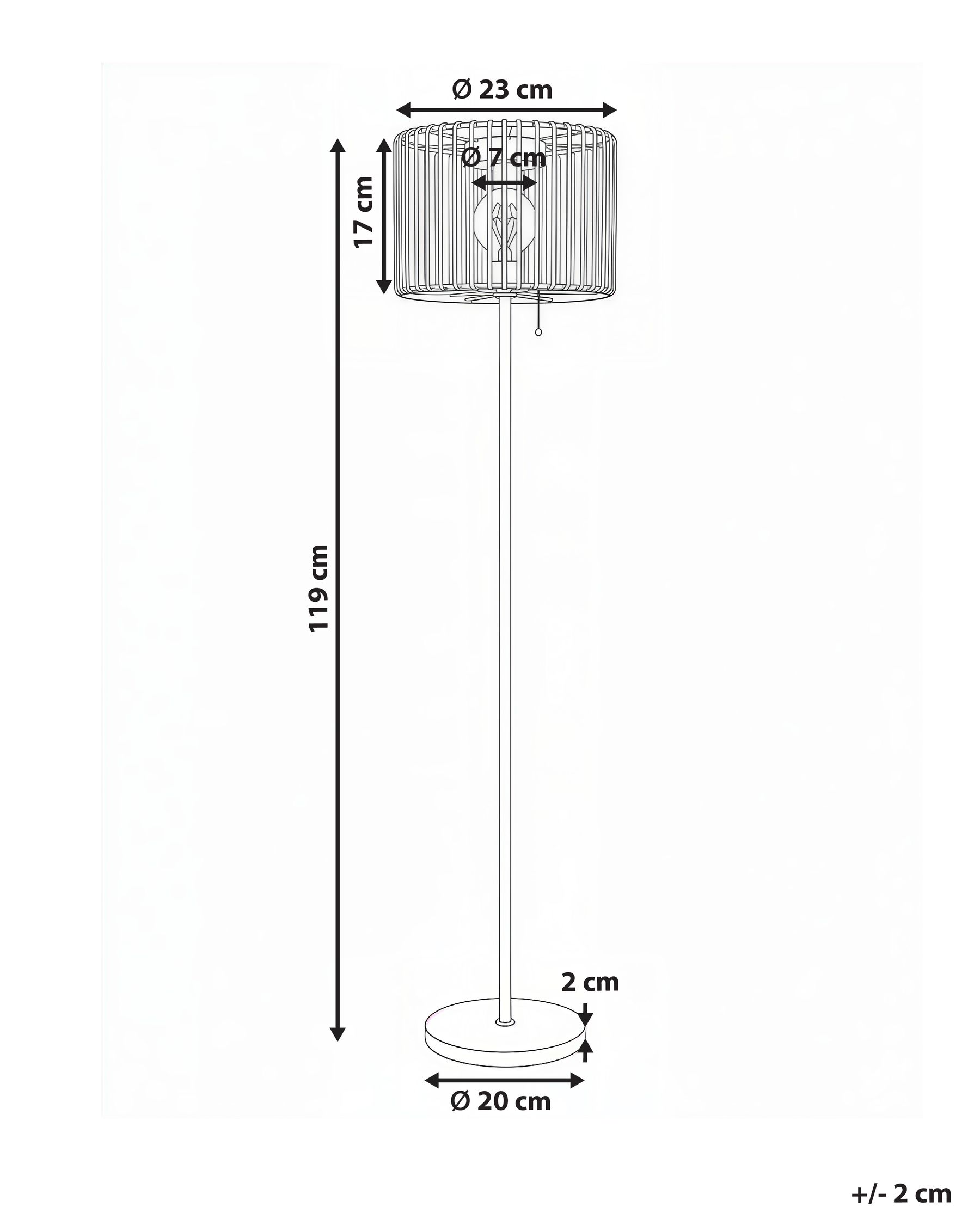 Solar Outdoor LED Floor Lamp LUENA Brown_1045316
