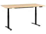 Electric Adjustable Standing Desk DESTINAS 180 cm 72 cm Black/ Light Brown_1000480