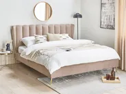 Bed Velvet MIRIBEL 180 x 200 cm (EU Super King) Taupe_870588
